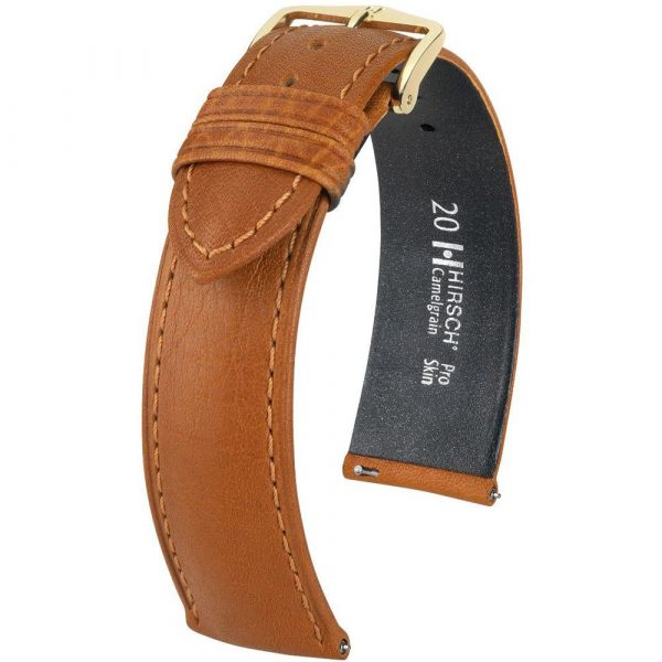 Hirsch Camelgrain M watch strap 01009110-1-14