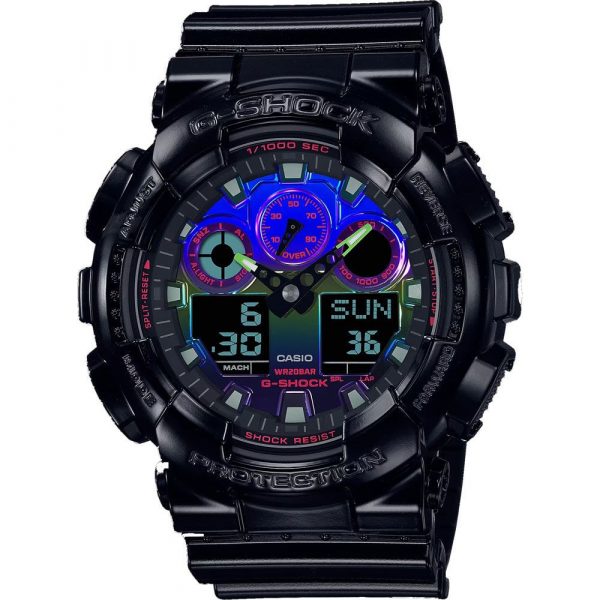 Casio G-Shock Virtual Rainbow men's watch GA-100RGB-1AER