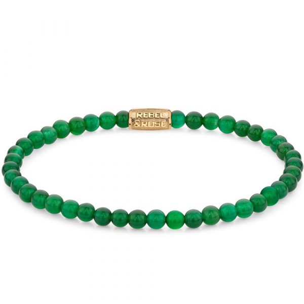 Rebel & Rose Green Agate female bracelet S RR-40106-G-S