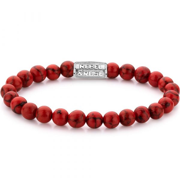 Rebel & Rose Red Delight man bracelet L RR-80015-S-L