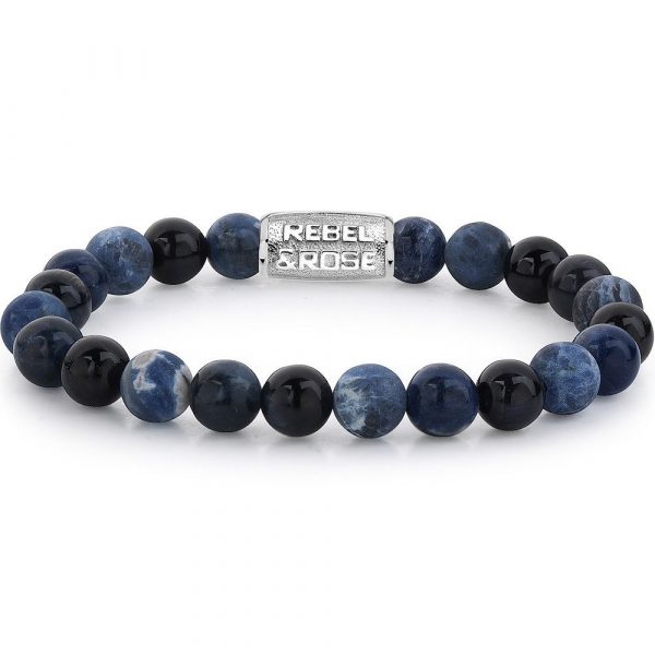 Rebel & Rose Blue Rocks man bracelet M RR-80045-S-M