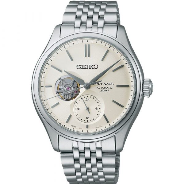 Seiko Presage Classic Shiro-iro Open heart men's watch SPB469J1