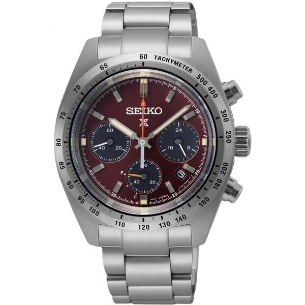 Seiko Prospex Speedtimer European Exclusive in Factory Red Limited Edition men's watch SSC953P1